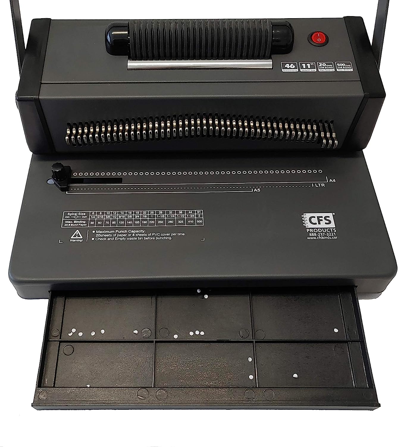 CFS Products - BetterBind Coil-It - Coil-Binding Machine with Electric Coil Inserter - Manual Binding Punch - Up to 20 Pages - 4:1 Pitch - for Personal, Home, School or Business Binding - Image 4